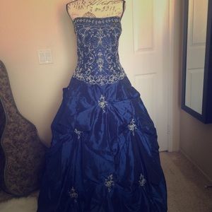 Royal blue prom dress